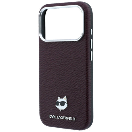 Karl Lagerfeld iPhone 17 Pro/iPhone 18 Pro Skal Grained Choupette Burgundy