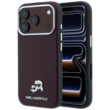 Karl Lagerfeld iPhone 17 Pro Max/iPhone 18 Pro Max Skal Grained Choupette Burgundy