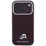 Karl Lagerfeld iPhone 17 Pro Max/iPhone 18 Pro Max Skal Grained Choupette Burgundy
