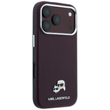 Karl Lagerfeld iPhone 17 Pro Max/iPhone 18 Pro Max Skal Grained Choupette Burgundy