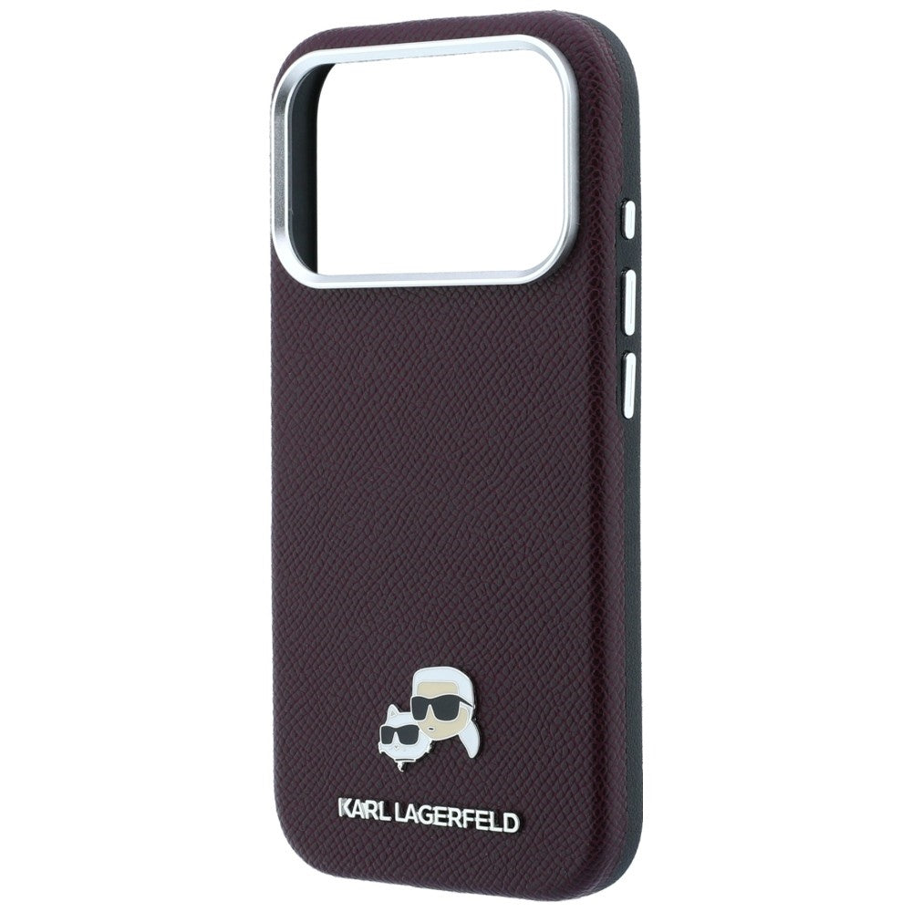 Karl Lagerfeld iPhone 17 Pro Max/iPhone 18 Pro Max Skal Grained Choupette Burgundy