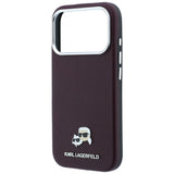 Karl Lagerfeld iPhone 17 Pro Max/iPhone 18 Pro Max Skal Grained Choupette Burgundy
