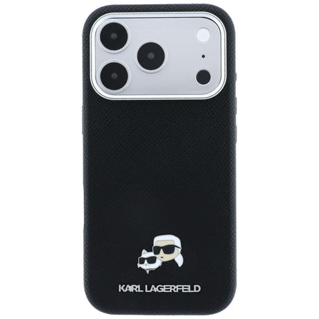 Karl Lagerfeld iPhone 17 Pro/iPhone 18 Pro Skal Grained Heads Svart