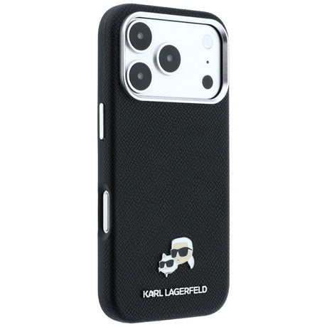 Karl Lagerfeld iPhone 17 Pro/iPhone 18 Pro Skal Grained Heads Svart