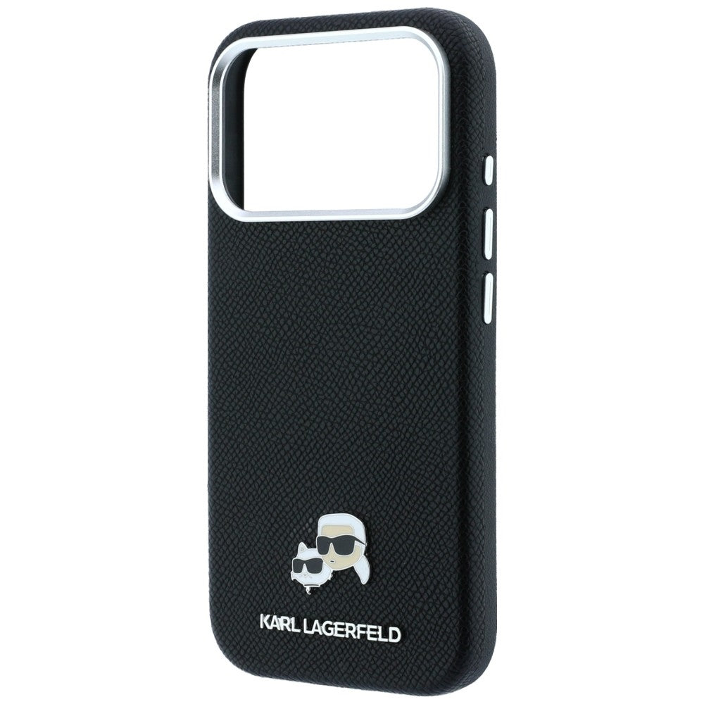 Karl Lagerfeld iPhone 17 Pro/iPhone 18 Pro Skal Grained Heads Svart