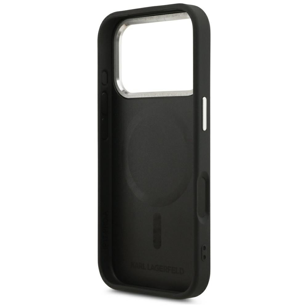 Karl Lagerfeld iPhone 17 Pro/iPhone 18 Pro Skal Embossed Ring RSG Logo Svart
