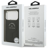 Karl Lagerfeld iPhone 17 Pro Max/iPhone 18 Pro Max Skal Embossed Ring RSG Logo Svart