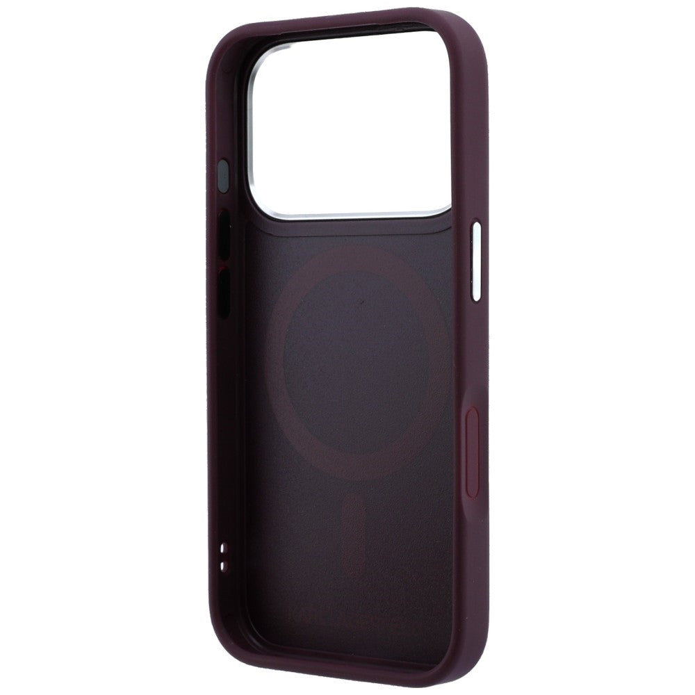 Karl Lagerfeld iPhone 17 Pro/iPhone 18 Pro Skal Embossed Ring RSG Logo Burgundy