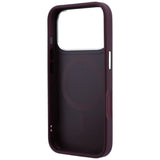 Karl Lagerfeld iPhone 17 Pro/iPhone 18 Pro Skal Embossed Ring RSG Logo Burgundy