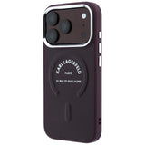 Karl Lagerfeld iPhone 17 Pro Max/iPhone 18 Pro Max Skal Embossed Ring RSG Logo Burgundy