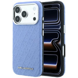 Karl Lagerfeld iPhone 17 Pro Max/iPhone 18 Pro Max Skal Grained Allover Logo Blå