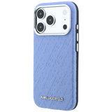 Karl Lagerfeld iPhone 17 Pro Max/iPhone 18 Pro Max Skal Grained Allover Logo Blå
