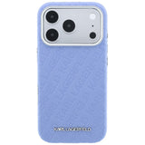 Karl Lagerfeld iPhone 17 Pro Max/iPhone 18 Pro Max Skal Grained Allover Logo Blå