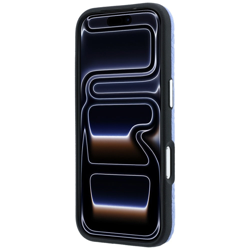 Karl Lagerfeld iPhone 17 Pro Max/iPhone 18 Pro Max Skal Grained Allover Logo Blå