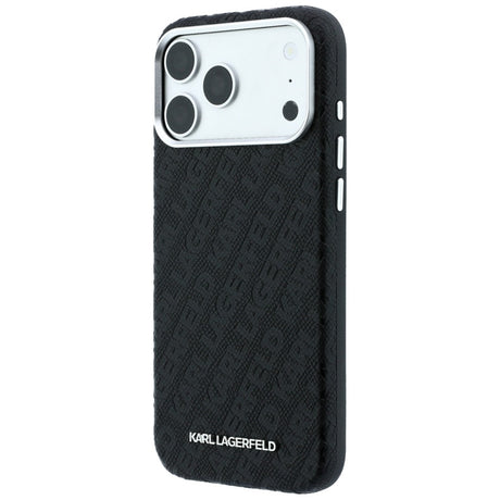 Karl Lagerfeld iPhone 17 Pro/iPhone 18 Pro Skal Grained Allover Logo Svart