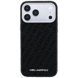 Karl Lagerfeld iPhone 17 Pro/iPhone 18 Pro Skal Grained Allover Logo Svart