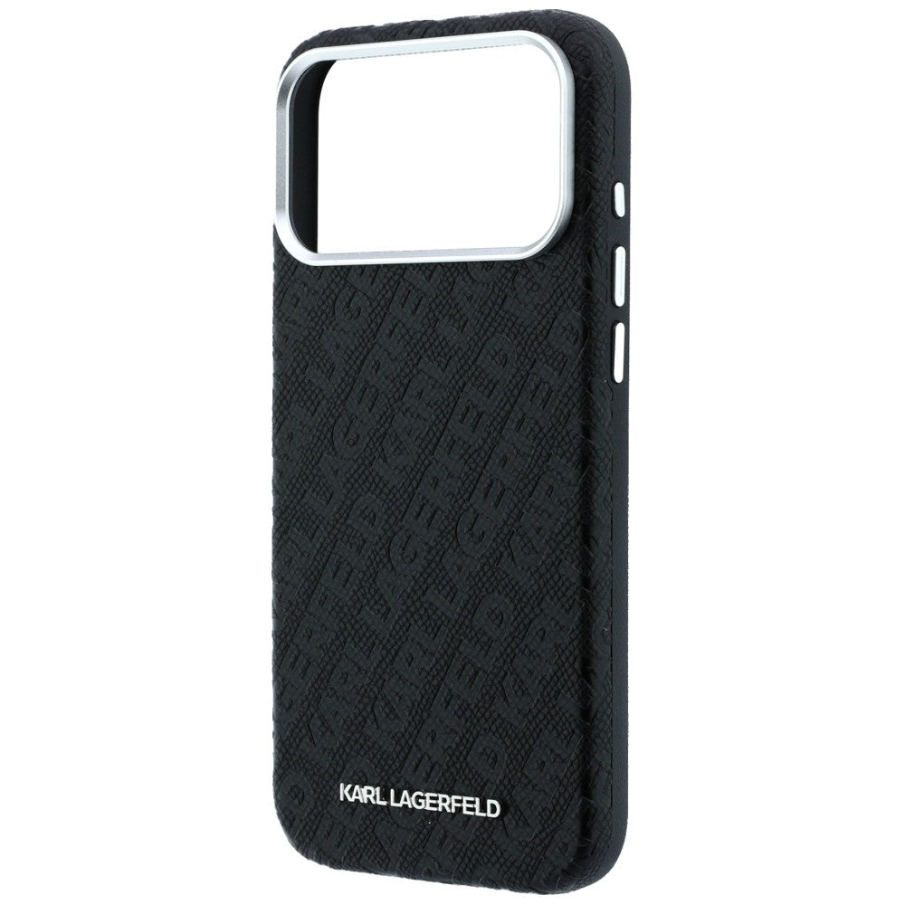 Karl Lagerfeld iPhone 17 Pro/iPhone 18 Pro Skal Grained Allover Logo Svart