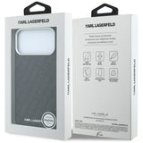 Karl Lagerfeld iPhone 17 Pro/iPhone 18 Pro Skal Grained Allover Logo Svart
