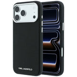 Karl Lagerfeld iPhone 17 Pro/iPhone 18 Pro Skal Grained Elongated Logo Svart