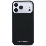 Karl Lagerfeld iPhone 17 Pro/iPhone 18 Pro Skal Grained Elongated Logo Svart