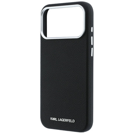 Karl Lagerfeld iPhone 17 Pro/iPhone 18 Pro Skal Grained Elongated Logo Svart