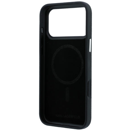 Karl Lagerfeld iPhone 17 Pro/iPhone 18 Pro Skal Grained Elongated Logo Svart
