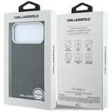 Karl Lagerfeld iPhone 17 Pro/iPhone 18 Pro Skal Grained Elongated Logo Svart