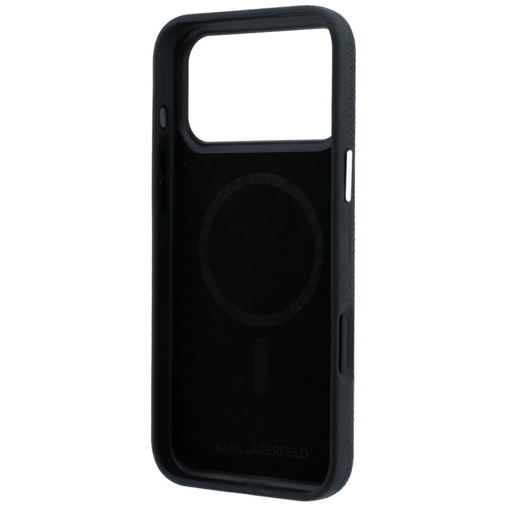 Karl Lagerfeld iPhone 17 Pro Max/iPhone 18 Pro Max Skal Grained Elongated Logo Svart
