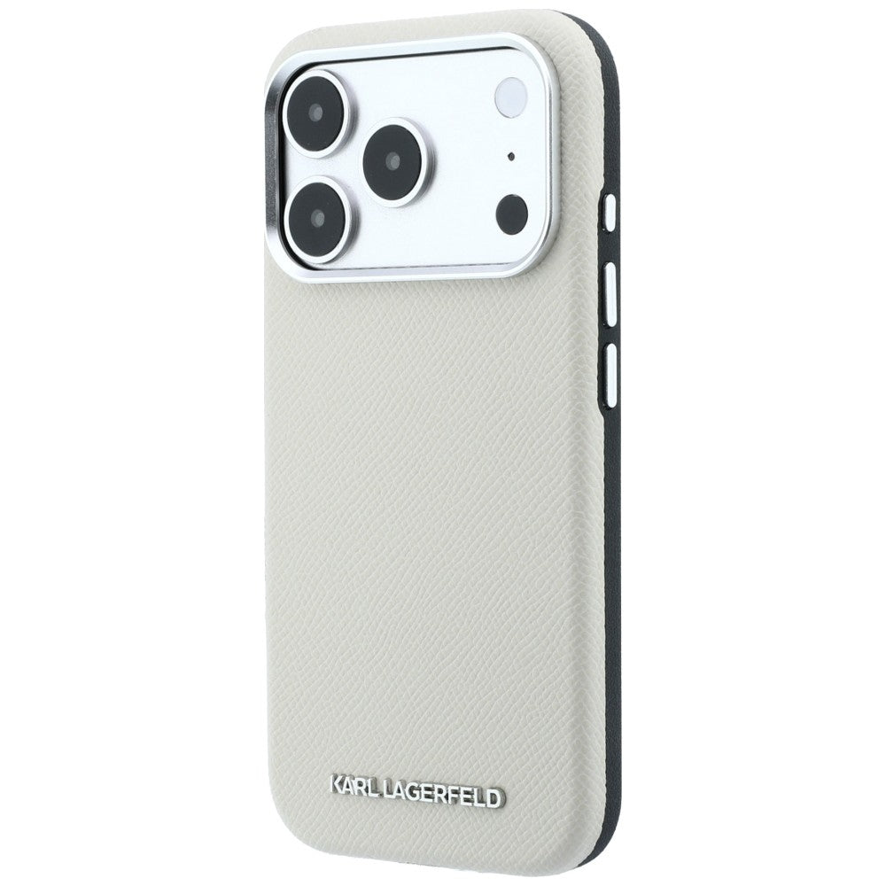 Karl Lagerfeld iPhone 17 Pro/iPhone 18 Pro Skal Grained Logo Beige