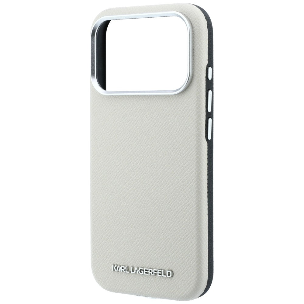 Karl Lagerfeld iPhone 17 Pro/iPhone 18 Pro Skal Grained Logo Beige