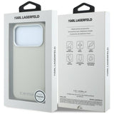 Karl Lagerfeld iPhone 17 Pro Max/iPhone 18 Pro Max Skal Grained Logo Beige