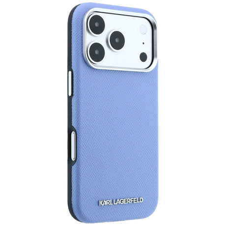 Karl Lagerfeld iPhone 17 Pro/iPhone 18 Pro Skal Grained Elongated Logo Blå
