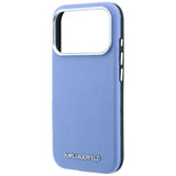 Karl Lagerfeld iPhone 17 Pro/iPhone 18 Pro Skal Grained Elongated Logo Blå