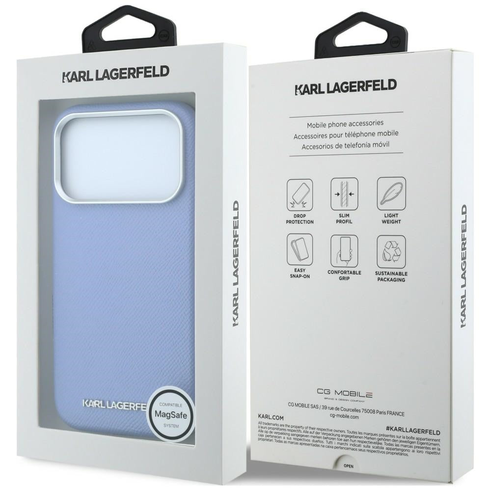 Karl Lagerfeld iPhone 17 Pro Max/iPhone 18 Pro Max Skal Grained Logo Blå