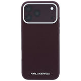 Karl Lagerfeld iPhone 17 Pro Max/iPhone 18 Pro Max Skal Grained Elongated Logo Burgundy