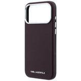 Karl Lagerfeld iPhone 17 Pro Max/iPhone 18 Pro Max Skal Grained Elongated Logo Burgundy