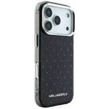 Karl Lagerfeld iPhone 17 Pro Max/iPhone 18 Pro Max Skal Rhinestones Electroplated Logo Svart