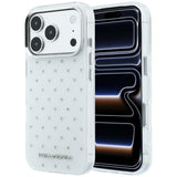 Karl Lagerfeld iPhone 17 Pro Max/iPhone 18 Pro Max Skal Rhinestones Electroplated Logo Vit