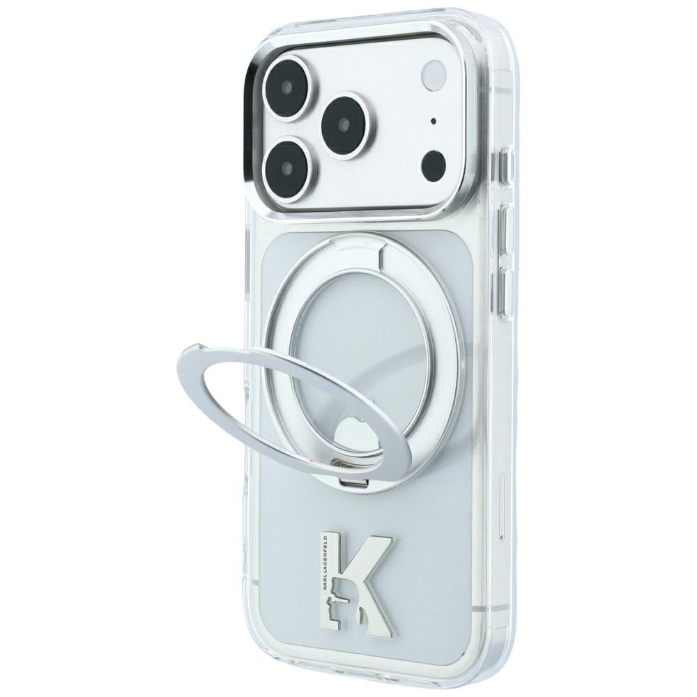 Karl Lagerfeld iPhone 17 Pro Max/iPhone 18 Pro Max Skal Ring Stand Kameo Transparent