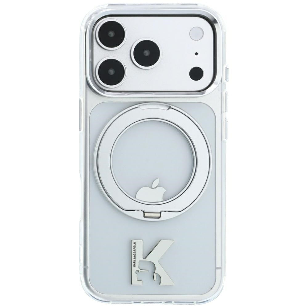 Karl Lagerfeld iPhone 17 Pro Max/iPhone 18 Pro Max Skal Ring Stand Kameo Transparent