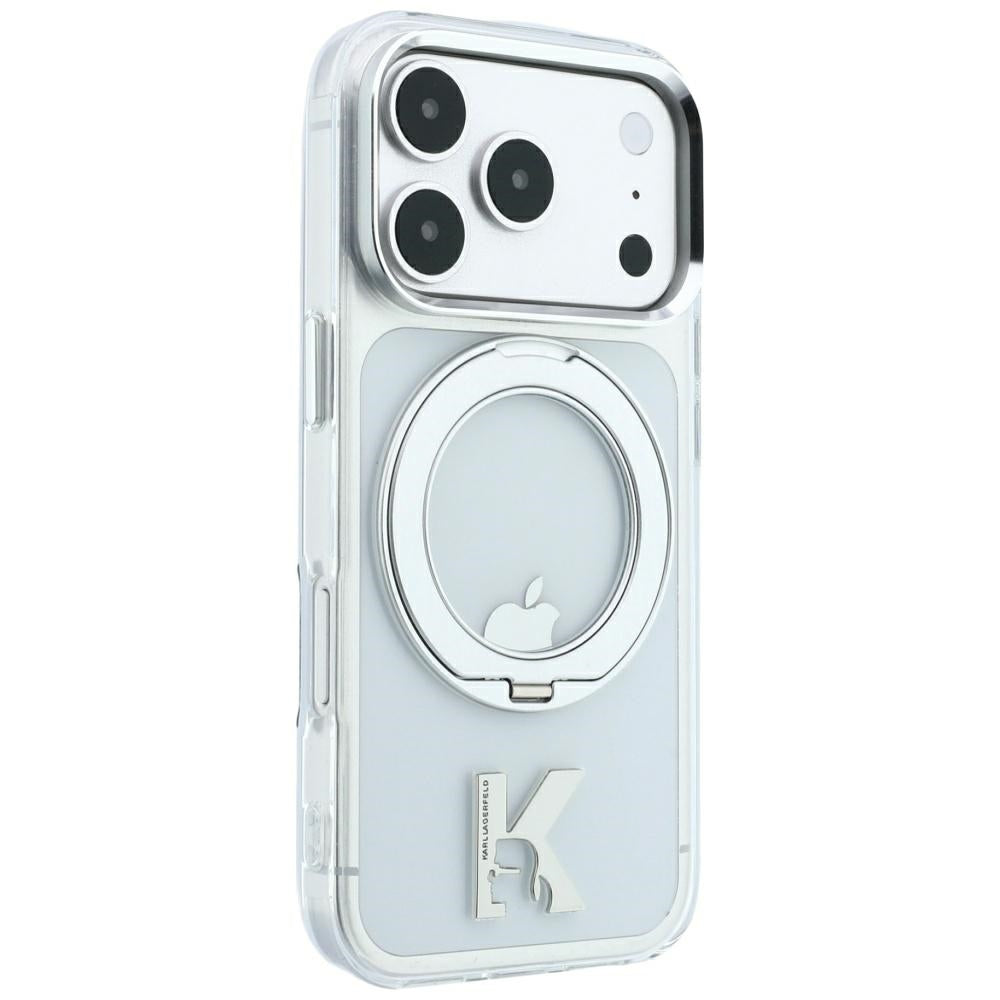 Karl Lagerfeld iPhone 17 Pro Max/iPhone 18 Pro Max Skal Ring Stand Kameo Transparent