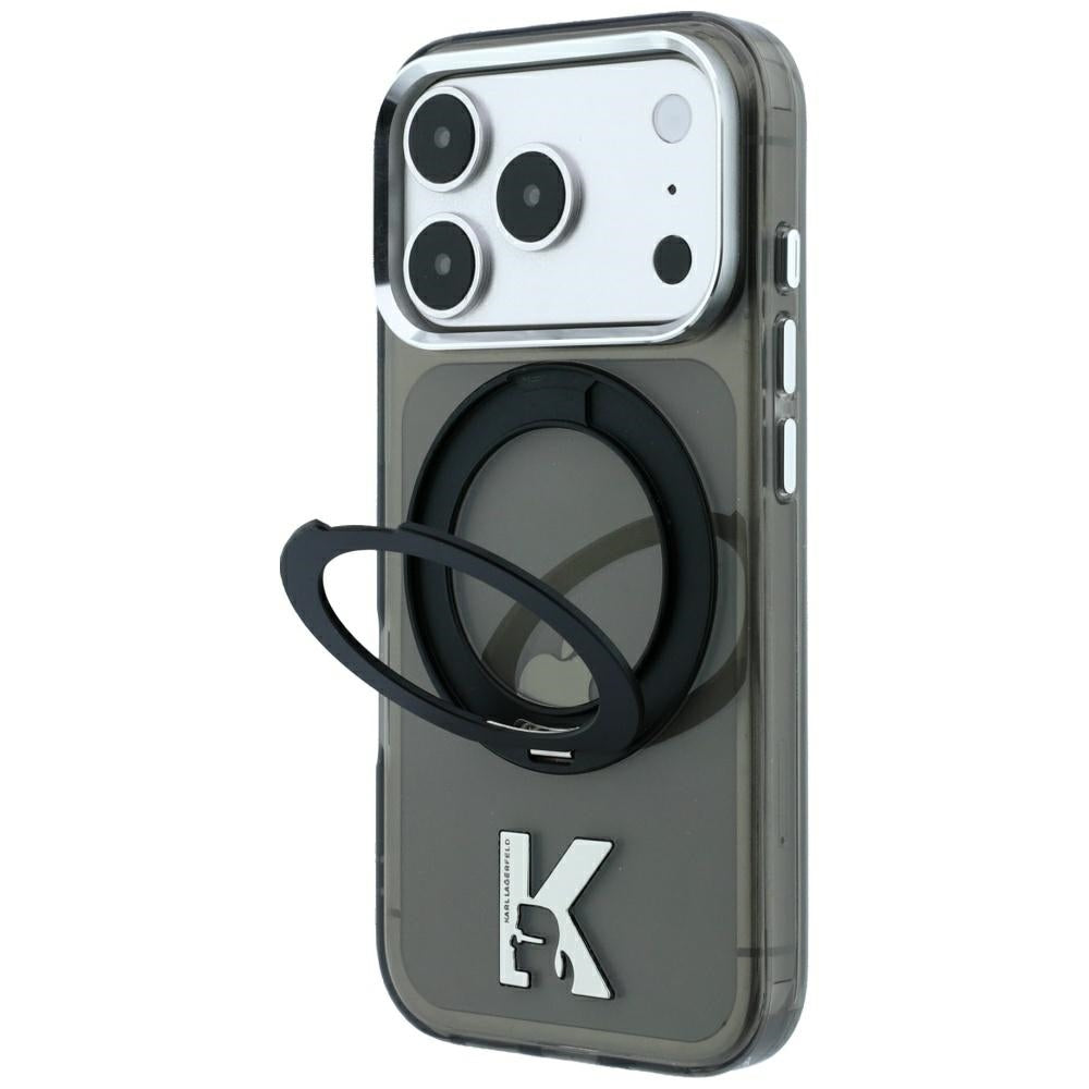 Karl Lagerfeld iPhone 17 Pro/iPhone 18 Pro Skal Ring Stand Kameo Svart