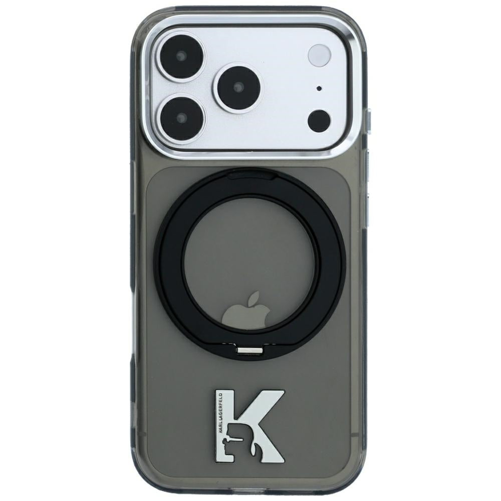 Karl Lagerfeld iPhone 17 Pro/iPhone 18 Pro Skal Ring Stand Kameo Svart