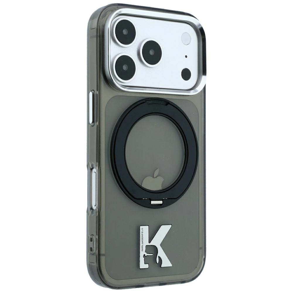 Karl Lagerfeld iPhone 17 Pro/iPhone 18 Pro Skal Ring Stand Kameo Svart