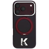 Karl Lagerfeld iPhone 17 Pro/iPhone 18 Pro Skal Ring Stand Kameo Burgundy