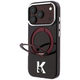 Karl Lagerfeld iPhone 17 Pro Max/iPhone 18 Pro Max Skal Ring Stand Kameo Burgundy