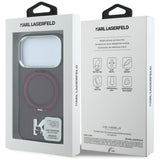 Karl Lagerfeld iPhone 17 Pro Max/iPhone 18 Pro Max Skal Ring Stand Kameo Burgundy