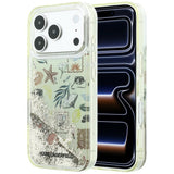 Karl Lagerfeld iPhone 17 Pro/iPhone 18 Pro Skal Liquid Glitter Beach Beige