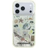 Karl Lagerfeld iPhone 17 Pro/iPhone 18 Pro Skal Liquid Glitter Beach Beige
