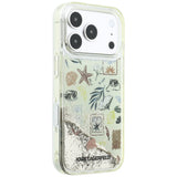 Karl Lagerfeld iPhone 17 Pro/iPhone 18 Pro Skal Liquid Glitter Beach Beige